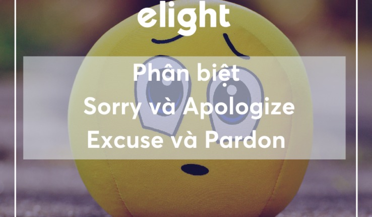 Phân biệt từ đồng nghĩa:  sorry và apologize, pardon, excuse