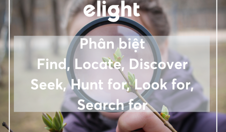 Phân biệt Find, Look/Search/Hunt for, Locate, Discover và Seek