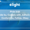 Phân biệt Abide by, Comply with, Adhere to, Conform to, Follow và Obey